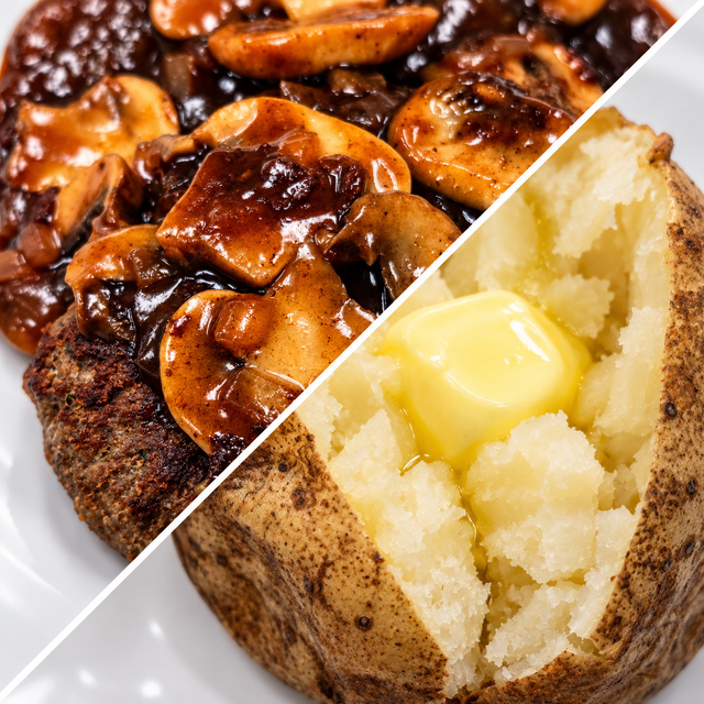 Salsbury Steak with Baked Potato.