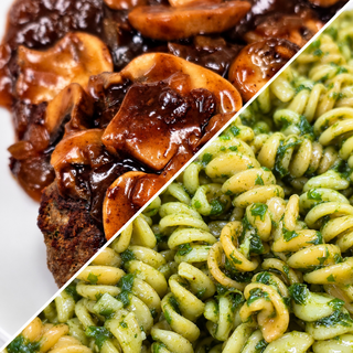 Salsbury Steak & Pesto Pasta
